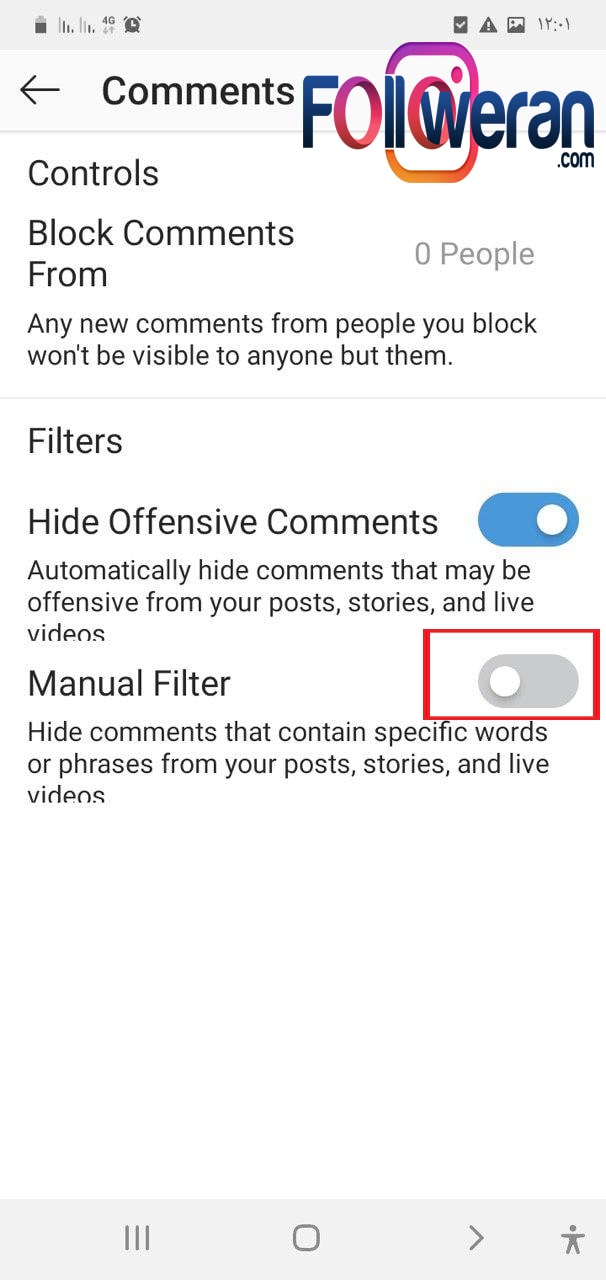 روش فیلتر کلمات در کامنت اینستاگرام و بش فیلترینگ