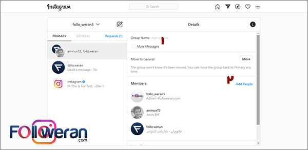 نحوه ساختن گروه در اینستاگرام با کمک نسخه دسکتاپ