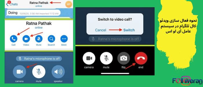 تماس ویدئویی در اپلیکیشن تلگرام