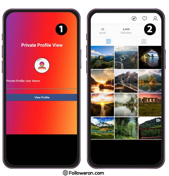 برنامه Private Instagram Viewer برای دیدن پیج های خصوصی اینستاگرام
