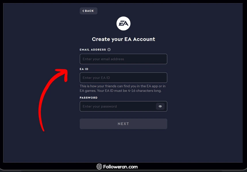 آموزش مراحل ساخت اکانت اوریجین در وبسایت EA