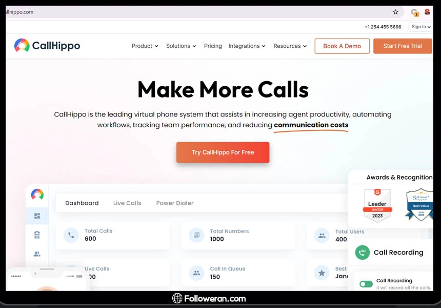 ایجاد شماره مجازی ترکیه با سایت CallHippo