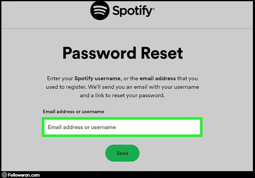 بازیابی یا reset پسورد فراموش‌شده اکانت اسپاتیفای