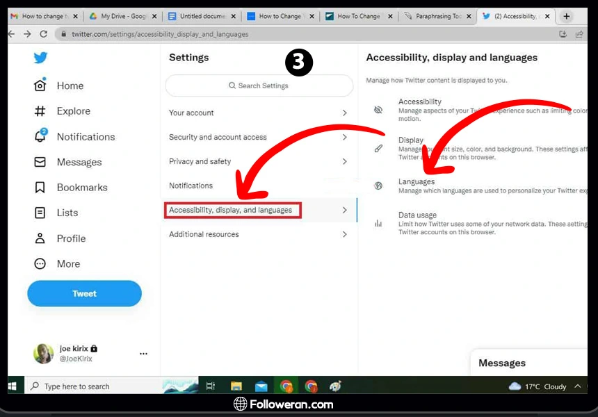 آموزش نحوه تغییر زبان توییتر در کامپیوتر یا دسکتاپ
