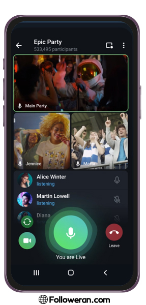 آموزش لایو و کنترل سرعت پخش ویدیو در تلگرام
