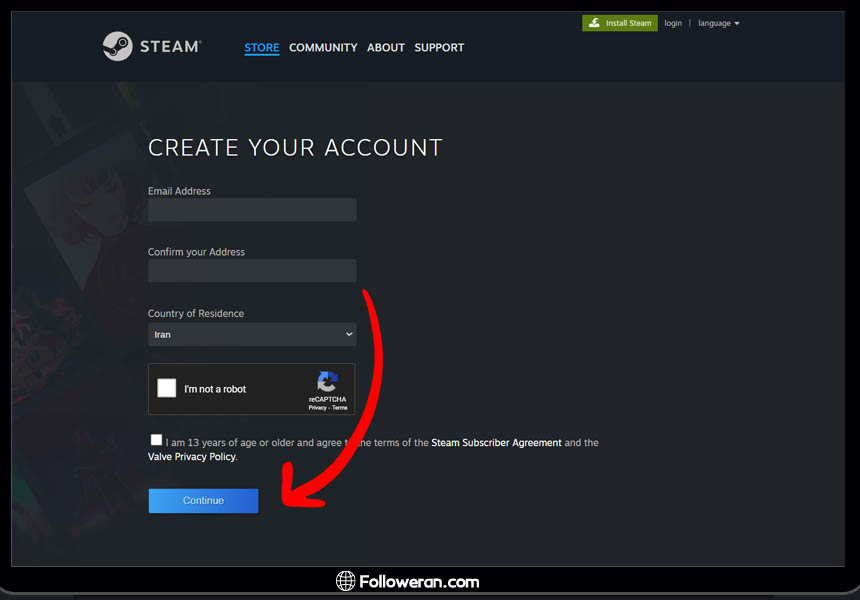 ساخت اکانت استیم در وب سایت برای کاموپیوتر و گوشی
