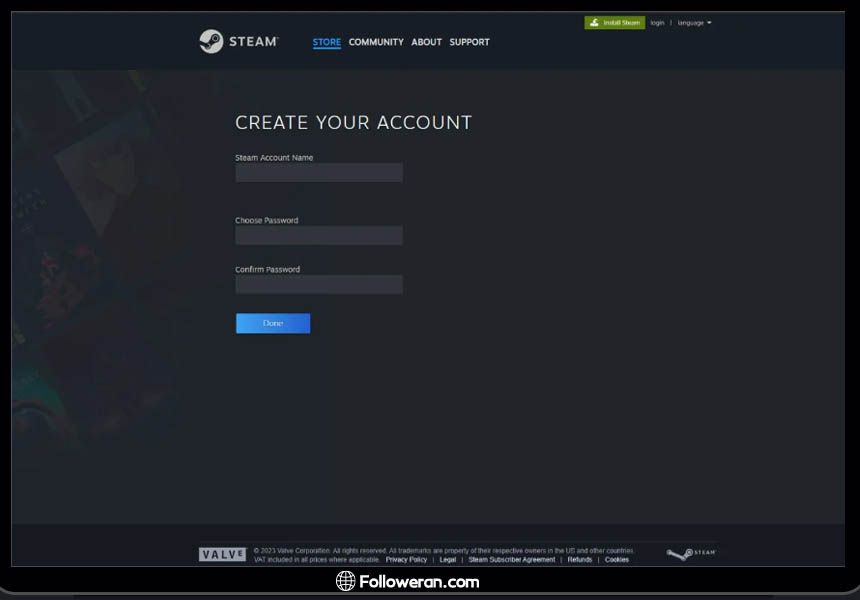 ساخت اکانت استیم در وب سایت برای کاموپیوتر و گوشی