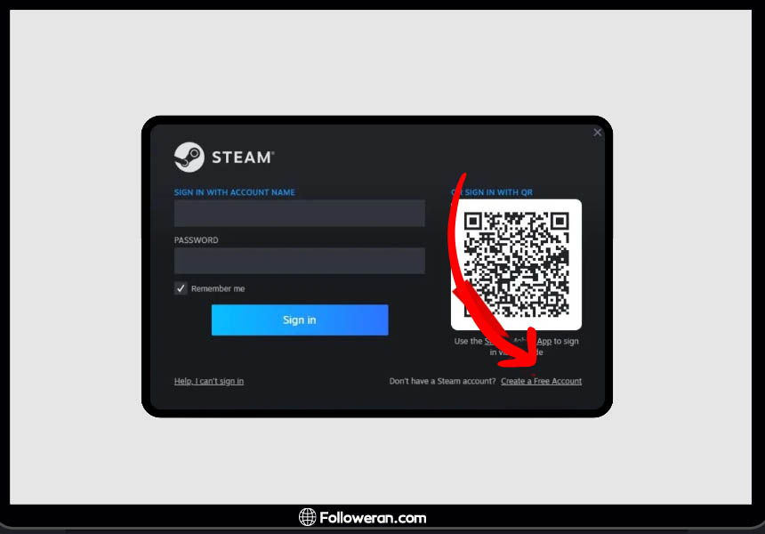 ساخت اکانت استیم با Desktop Client یا دانلود برنامه