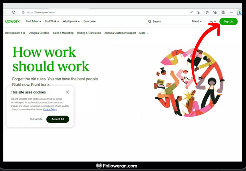 ثبت نام در سایت Upwork به عنوان freelancer