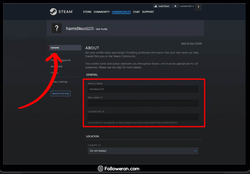 نحوه تنظیم پروفایل استیم بعد از ساخت اکانت