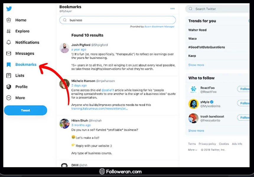 آشنایی با Bookmarks یا بوکمارک‌ها از اصطلاحات رایج توییتر