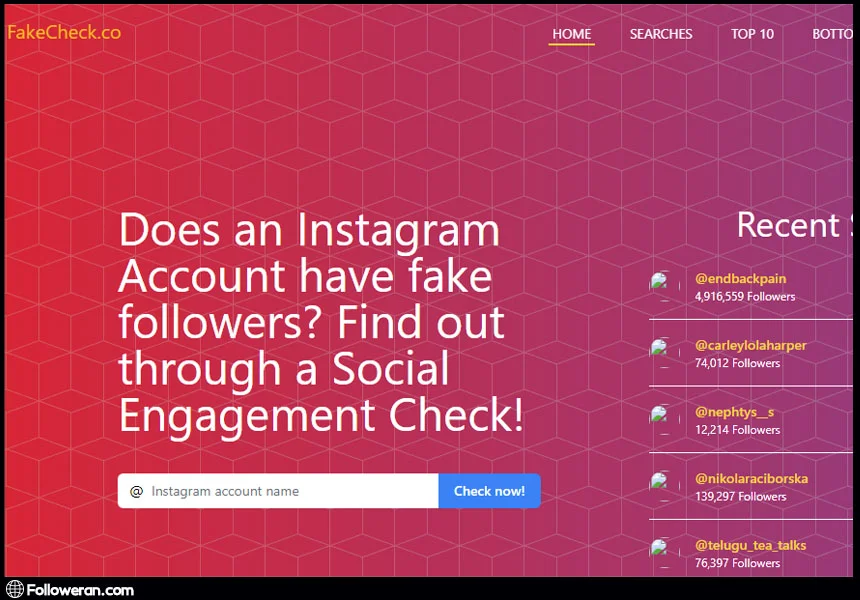 تشخیص فالوور فیک اینستاگرام با ابزار FakeCheck