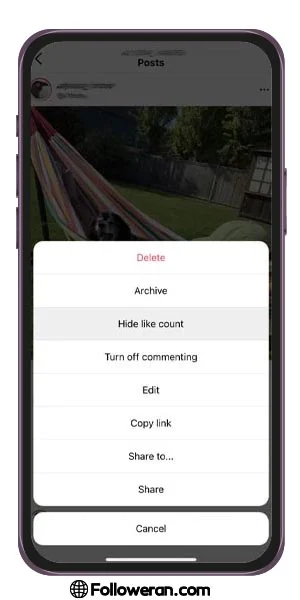 مخفی کردن لایک و ویو یک پست در اینستاگرام