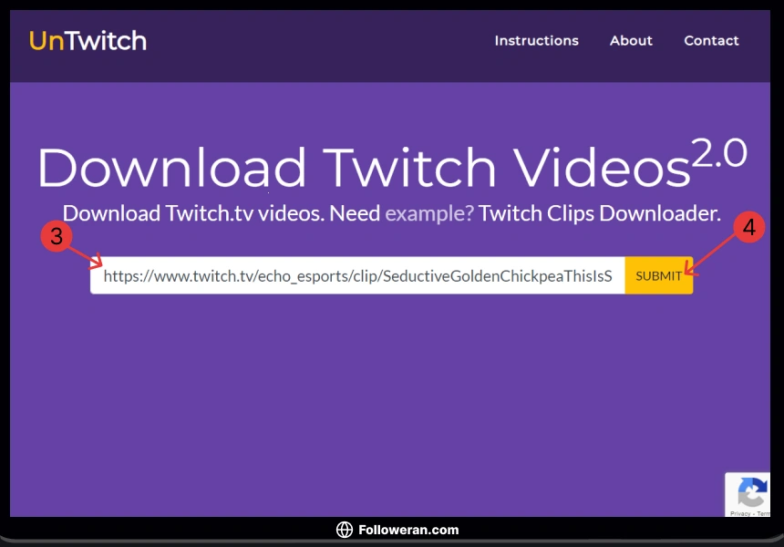 دانلود از Twitch با استفاده از وبسایت Untwitch