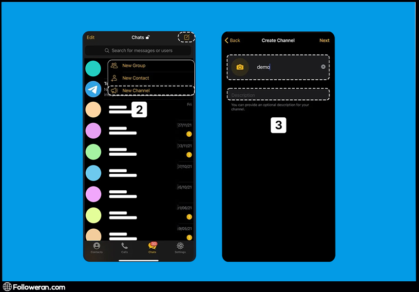 نحوه ایجاد کانال تلگرام در آیفون
