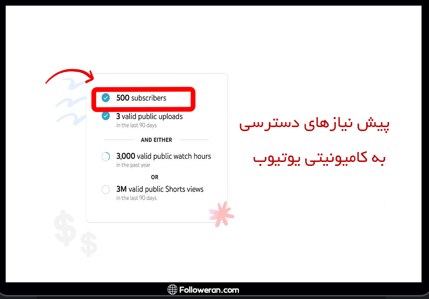 پیش نیازهای دسترسی به کامیونیتی یوتیوب