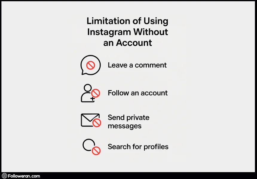 Limitation of Using Instagram Without an Account