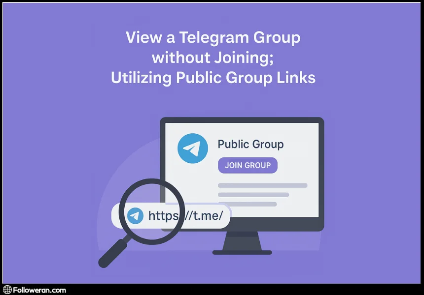 view Telegram group without joining with group's link