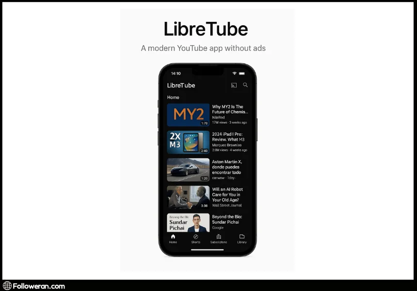 LibreTube stands out as a modern and sleek YouTube app without ads, providing users with a clean interface and uninterrupted viewing experience