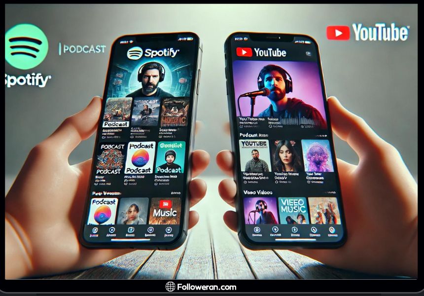 YouTube Music vs. Spotify in User Interface