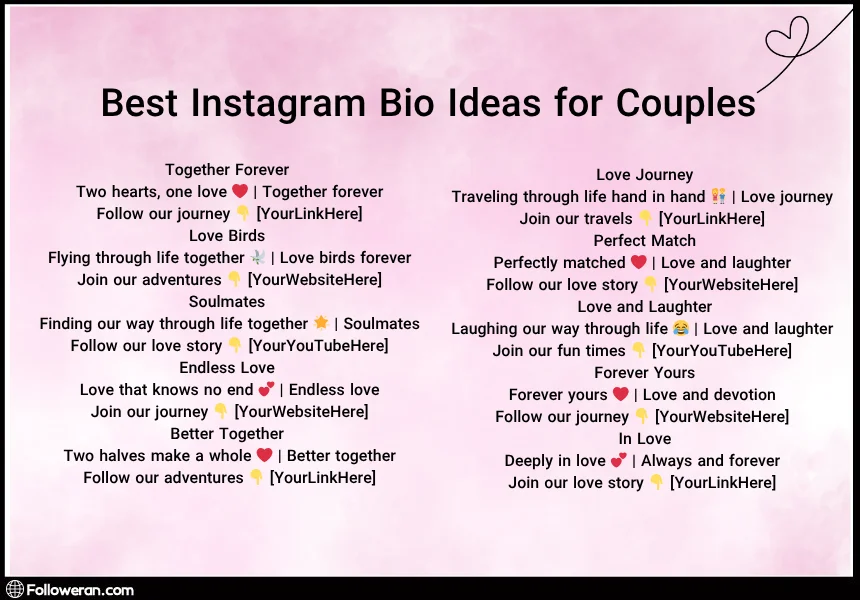 Best Instagram Bio Ideas for Couples