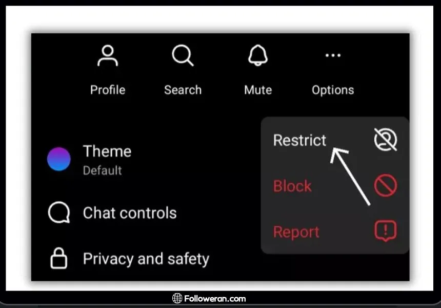 Method 1: Restrict Someone Through Direct Message