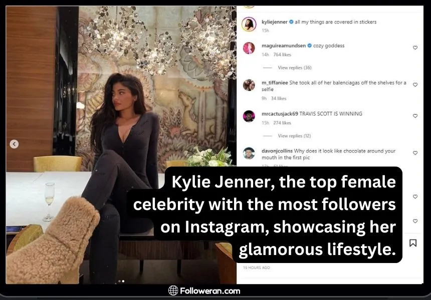 Kylie Jenner, the youngest member of the Kardashian-Jenner clan, ranks high among celebrities with the most followers on Instagram.