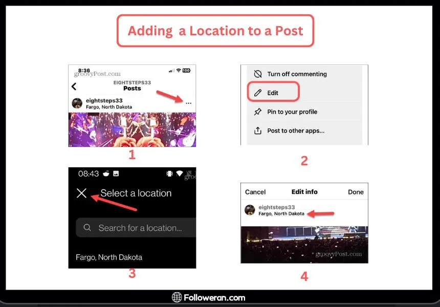 Adding a Location on Your Instagram Posts