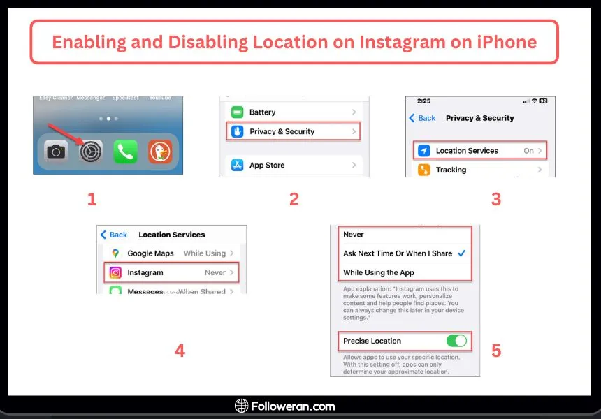 Enabling and Disabling Location on Instagram For iPhone Users