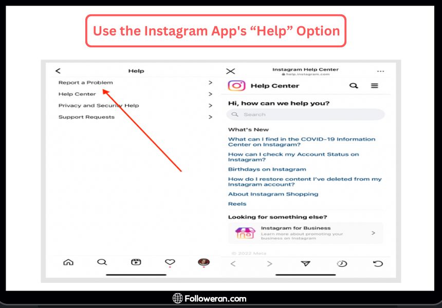 Recover a Hacked Instagram Account - Step 4: Use the Instagram App's “Need More Help?” Option