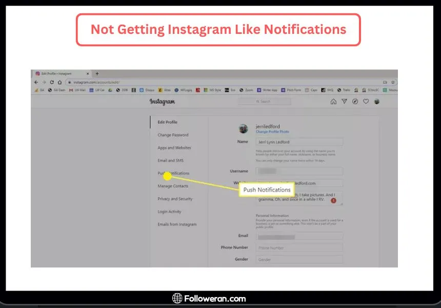 not getting Instagram like notifications - Account-Specific Issues