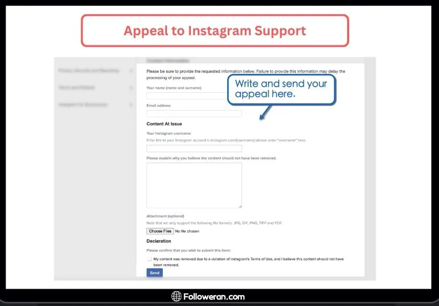 Fix the Instagram Like Problem; Appeal to Instagram Support