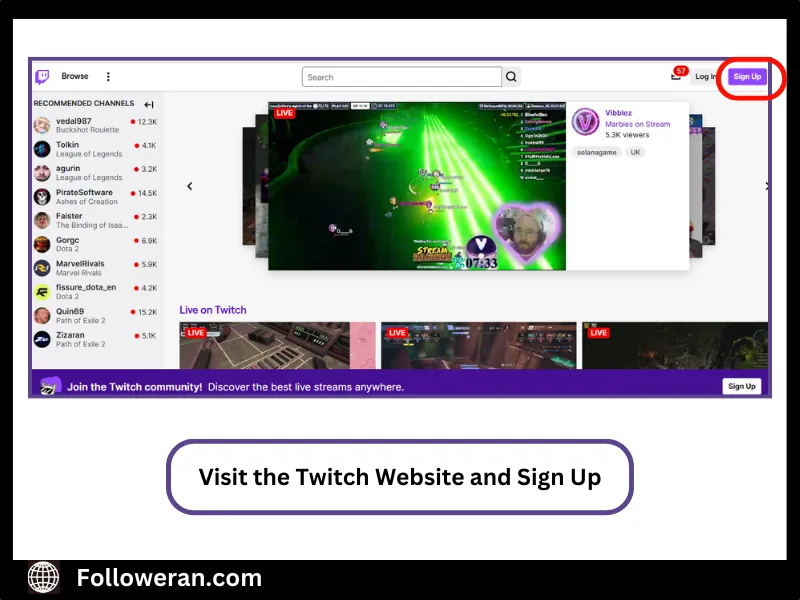 Create a Twitch Account