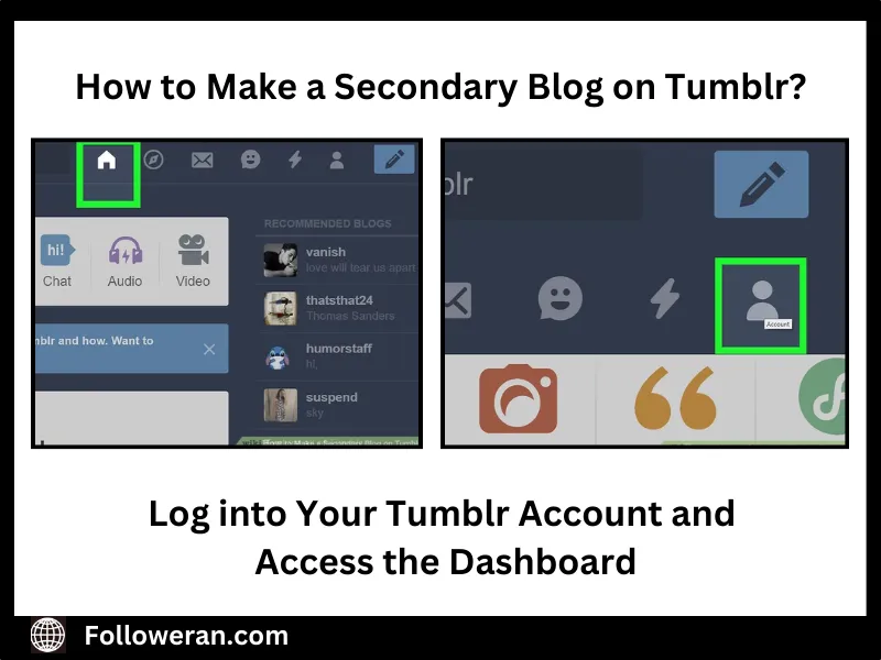 how to make a secondary blog on Tumblr
