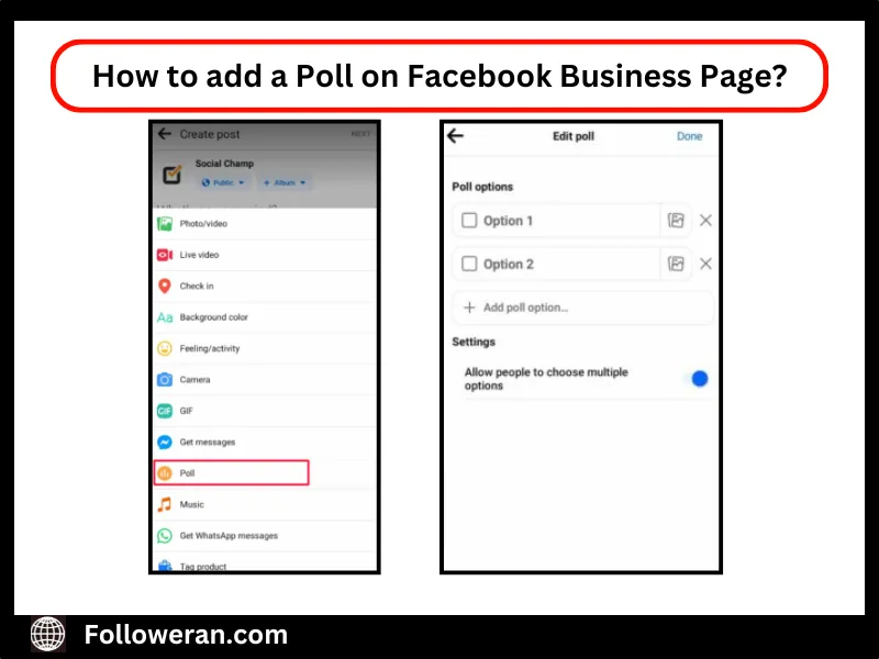 How to add a Poll on Facebook Business Page? 