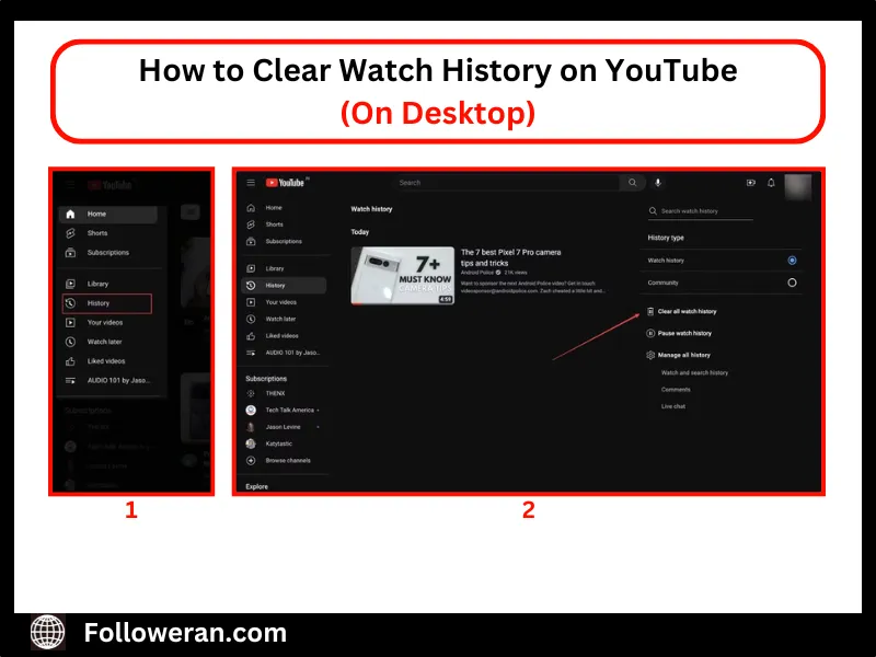 How to Clear Search History on YouTube on mobile