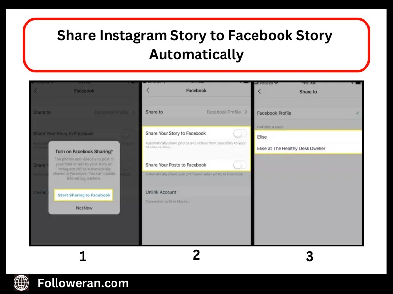 Share Instagram Story to Facebook Story Automatically 