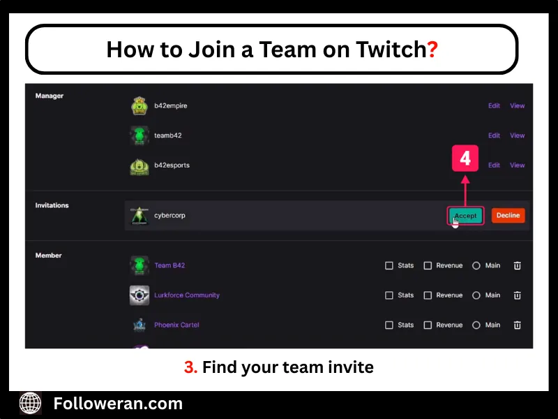 How to Join a Team on Twitch?