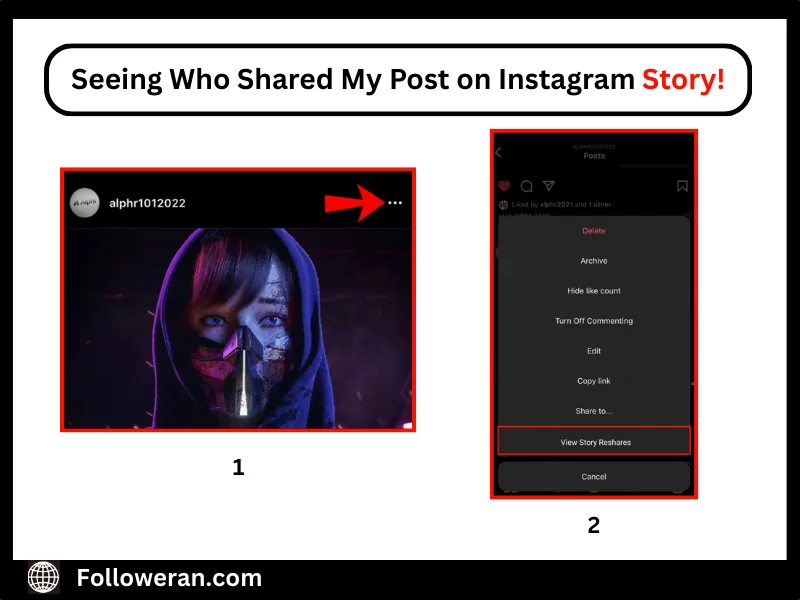 How to see who shared your instagram post ios