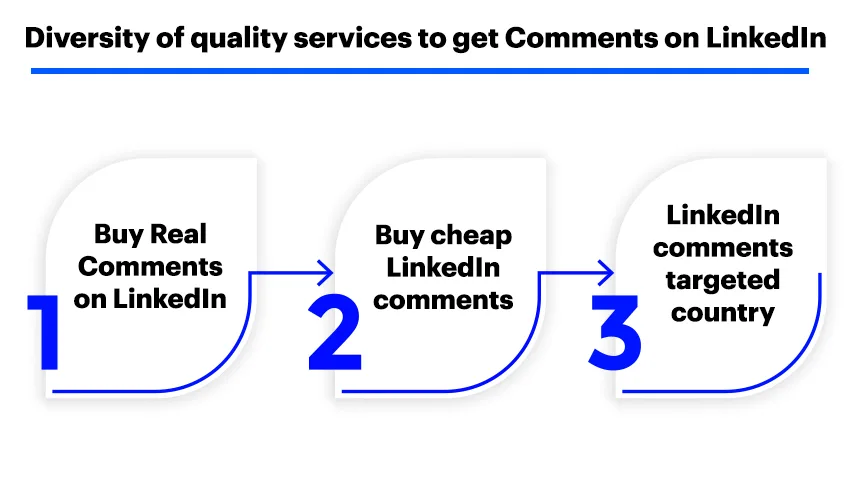 Diversity of quality services to get Comments on LinkedIn