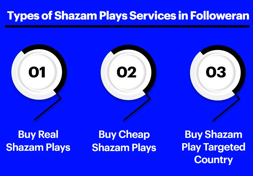 Types of Buy Shazam Plays Services in Followeran