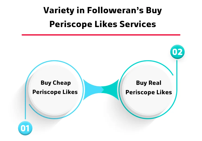 Variety in Followeran’s Buy Periscope Likes Services