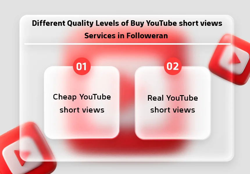 Different Quality Levels of Buy YouTube short views Services in Followeran