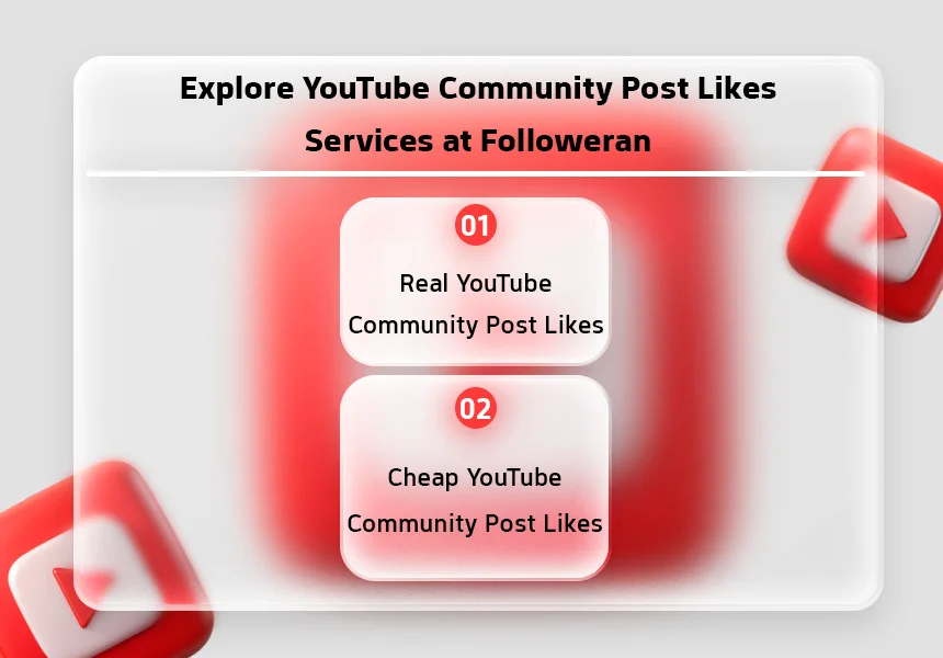 Explore YouTube Community Post Likes Services at Followeran