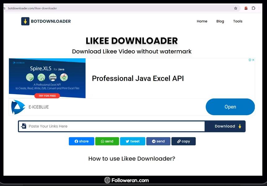 دانلود از لایکی با سایت LIKEE DOWNLOADER