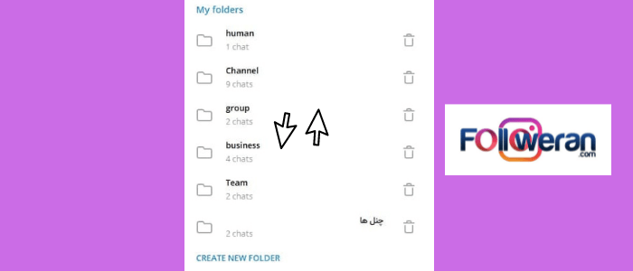 تشکیل فولدر برای تلگرام