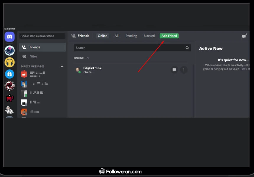 آموزش نحوه افزودن دوستان در دیسکورد