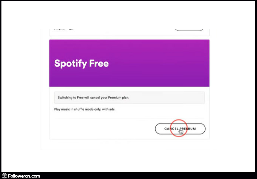 مراحل لغو و دیلیت اشتراک اکانت پرمیوم اسپاتیفای